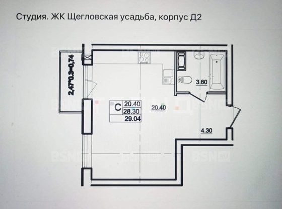 Продажа однокомнатной квартиры - поселок Щеглово, Щеглово п, д.93 