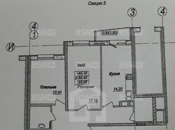 Продажа трехкомнатной квартиры - поселок Шушары, Окуловская улица, д.7, корп.1 