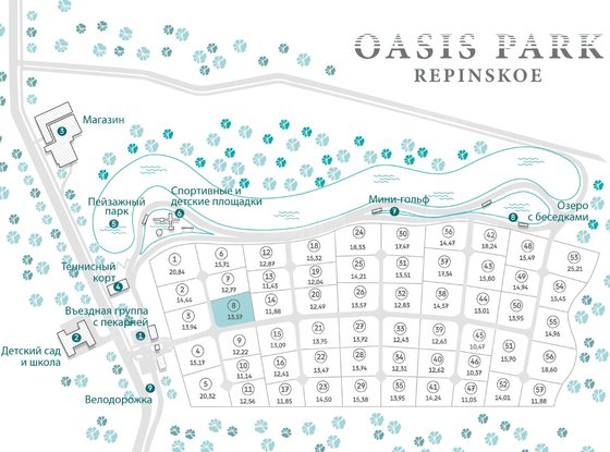 Продажа участка - коттеджный поселок Оазис Парк Репинское, Оазис Парк Репинское кп