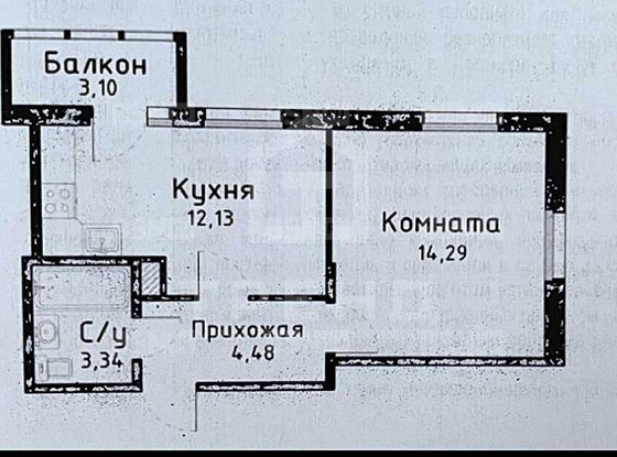 Продажа однокомнатной квартиры - Седова улица, д.93, корп.5 стр 1 