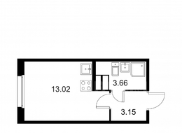 Продажа квартиры студии в новостройке - Загородная 