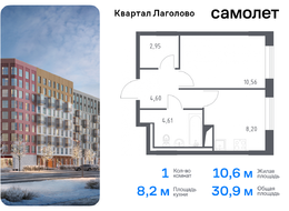 Продажа однокомнатной квартиры в новостройке - жилой комплекс Квартал Лаголово, 1 
