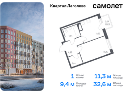 Продажа однокомнатной квартиры в новостройке - жилой комплекс Квартал Лаголово, 1 