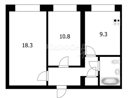 Продажа двухкомнатной квартиры - Бассейная улица, д.53 