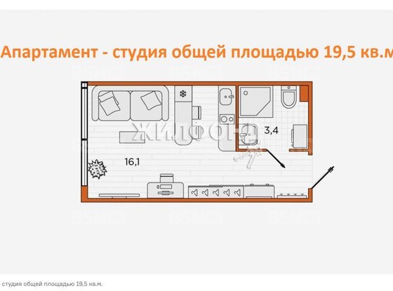 Продажа однокомнатной квартиры - Энгельса проспект, д.174 
