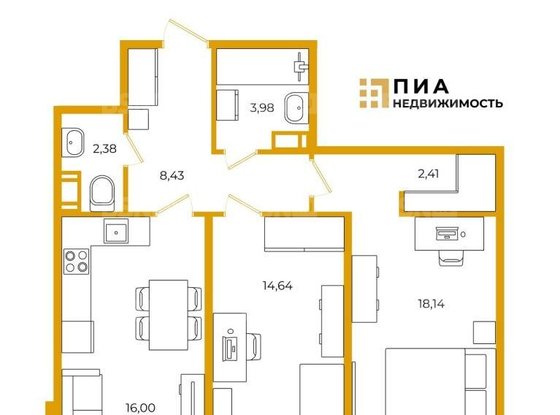 Продажа двухкомнатной квартиры - Белоостровская улица, д.10, корп.1 стр 1 