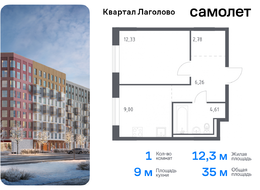 Продажа однокомнатной квартиры в новостройке - жилой комплекс Квартал Лаголово, 1 