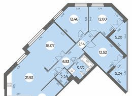 Продажа четырехкомнатной квартиры в новостройке - Санкт-Петербург, Ленинский пр., уч. 270 (северо-западнее пересечения ул. Доблести и ул. Маршала Захарова) 