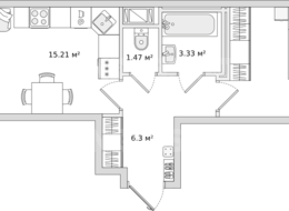 Продажа однокомнатной квартиры в новостройке - Ленинградская область, город Мурино, ул. Шоссе в Лаврики, 64к1 