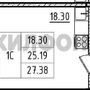 Продажа однокомнатной квартиры - Обуховской Обороны проспект, д.38, литера К 