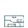 Продажа однокомнатной квартиры - Пограничника Гарькавого улица, д.51, корп.2 