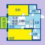 Продажа двухкомнатной квартиры -  д.1 